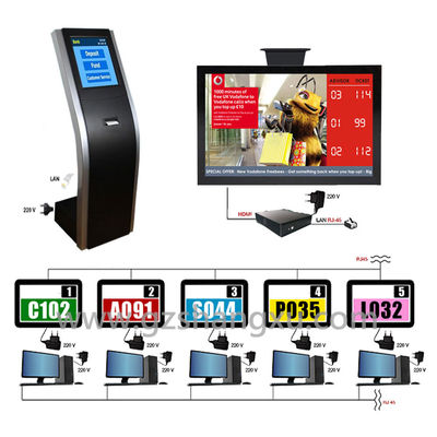 Livre o sistema de enfileiramento multilingue árabe contrário do cliente do LCD do suporte