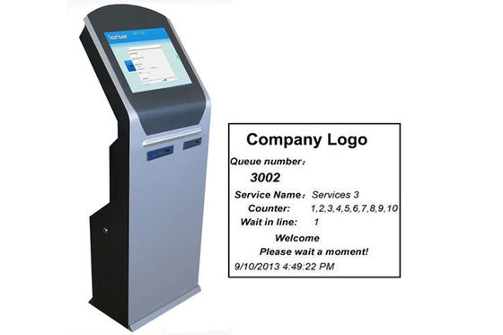 Máquina do símbolo de número da fila do quiosque do distribuidor do bilhete do sistema de gestão da fila do tela táctil do IR